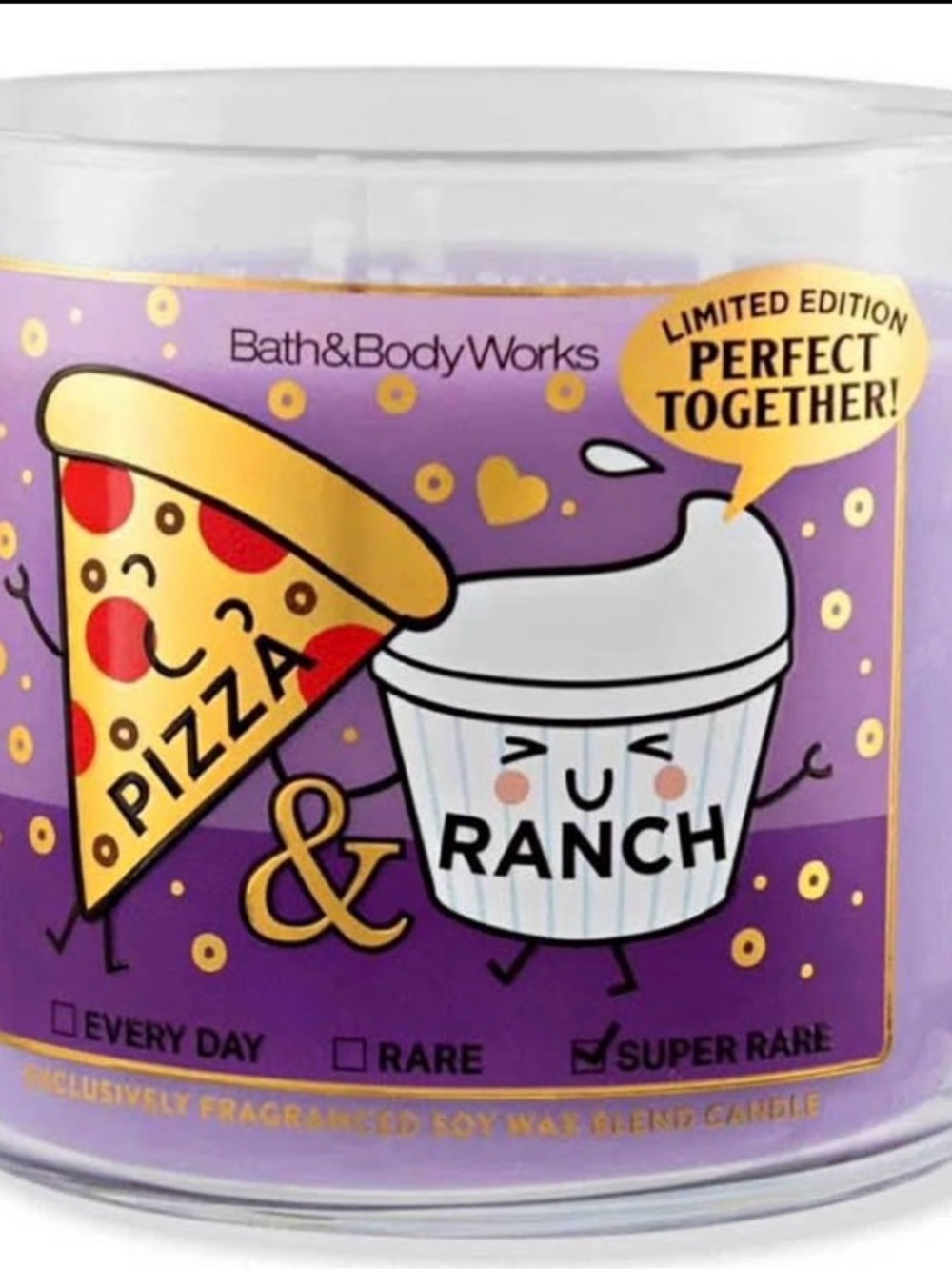 Bath & Body Works Pizza and Ranch 3 Wick Candle Limited Edition Rare Novelty